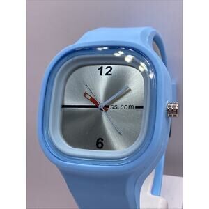 Womens Shark Aqua Blue Jelly Rubber Strap Quartz Fashion Watch New Battery!